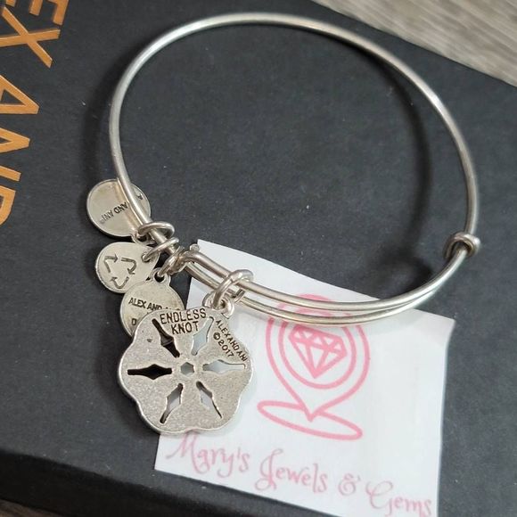 Alex and Ani endless knot charm bangle bracelet - Picture 3 of 3